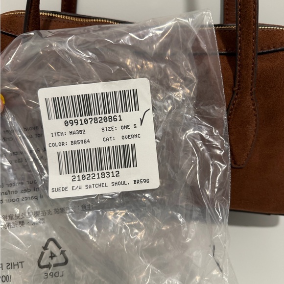 NEW Madewell Top-Zip Shoulder Bag in Soft Mahogany Suede NW382 $158 - Picture 12 of 12